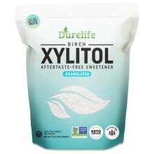 Load image into Gallery viewer, DureLife XYLITOL Sugar Substitute Made From 100% Pure Birch Xylitol NON GMO - Gluten Free - Kosher, Keto approve, Natural sugar alternative,