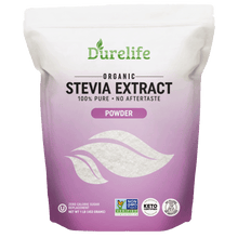 Load image into Gallery viewer, Durelife 100% Pure stevia extract sweetener | No Erythritol, NON-GMO Project Verified, No Fillers, Zero Calorie Sugar Substitute | No Aftertaste | Micro-Spoon Included | over 5000 servings