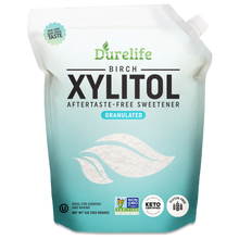 Load image into Gallery viewer, DureLife XYLITOL Sugar Substitute Made From 100% Pure Birch Xylitol NON GMO - Gluten Free - Kosher, Keto approve, Natural sugar alternative,