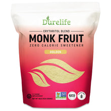 Load image into Gallery viewer, Durelife Golden Monk Fruit Sweetener, 1:1 Sugar Replacement, Keto Diet Friendly, Zero Calorie Sugar Substitute, Packaging May Vary