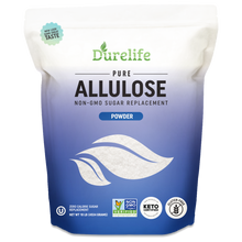 Load image into Gallery viewer, Durelife Allulose sweetener, 100% Pure No Erythritol powdered Sugar Substitute, NON-GMO Project Verified, Keto Certified, OU kosher, No Fillers, Zero Calories sugar alternative