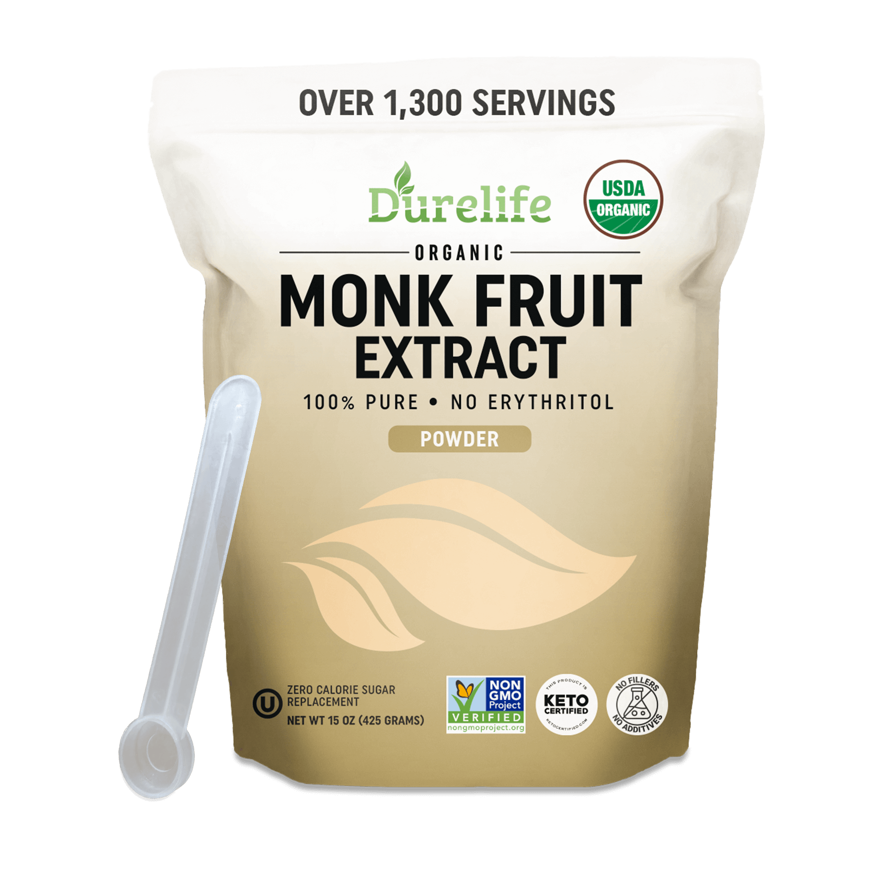 Durelife USDA Organic Certified Pure Monkfruit Extract Powder