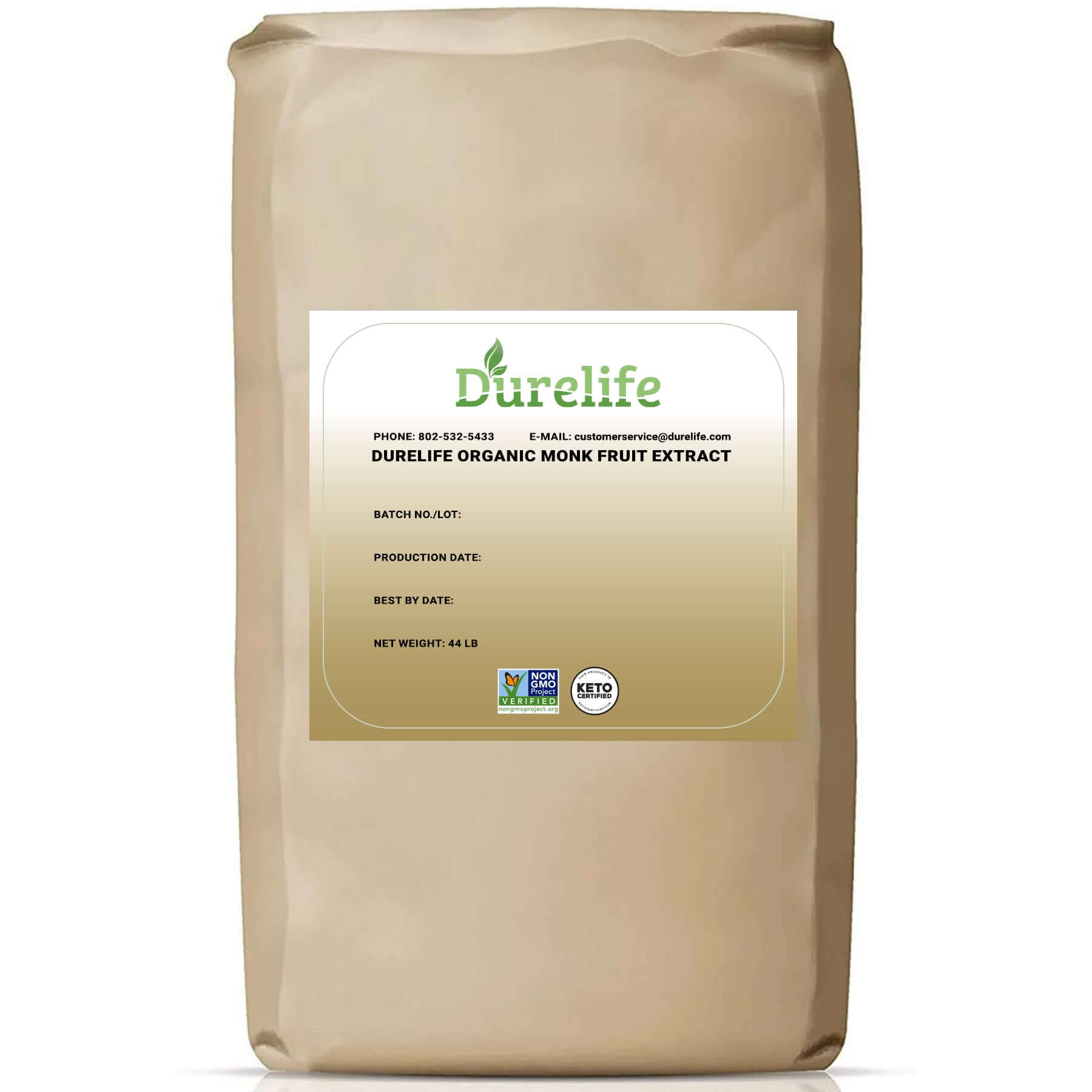Durelife USDA Organic Certified Pure Monkfruit Extract Powder