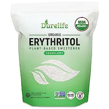 Load image into Gallery viewer, Durelife USDA organic erythritol sweetener, non gmo verified, Keto certified, No After Taste, Kosher, Zero Calorie Plant-Based Sugar Alternative