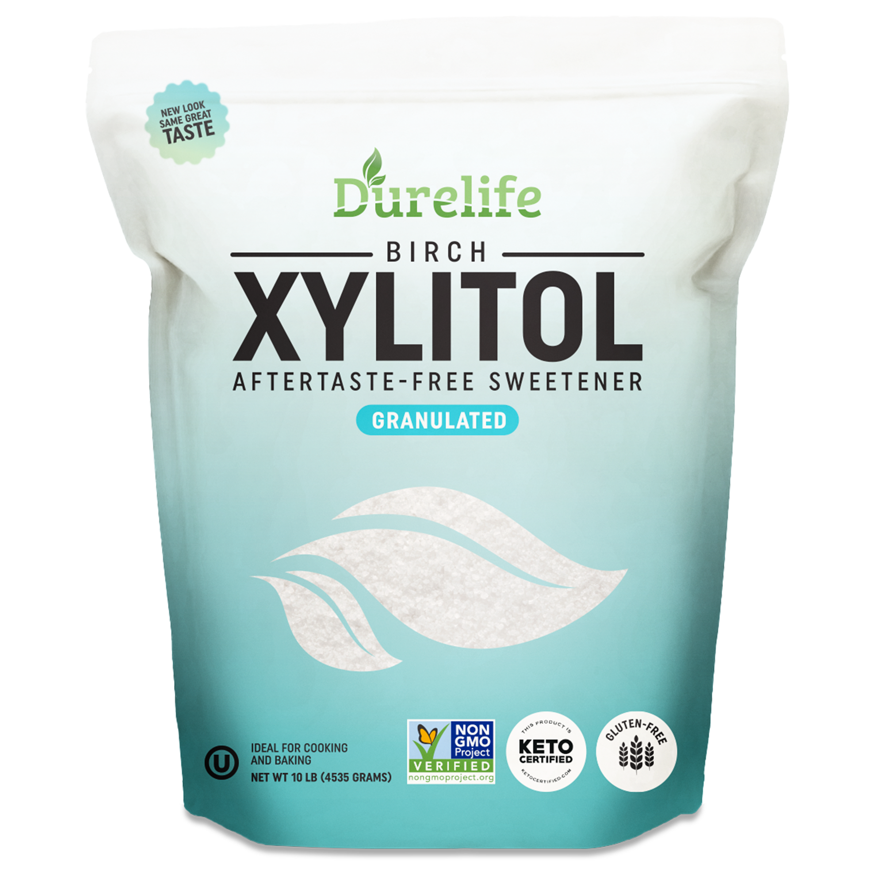 DureLife XYLITOL Sugar Substitute Made From 100% Pure Birch Xylitol NON GMO - Gluten Free - Kosher, Keto approve, Natural sugar alternative,