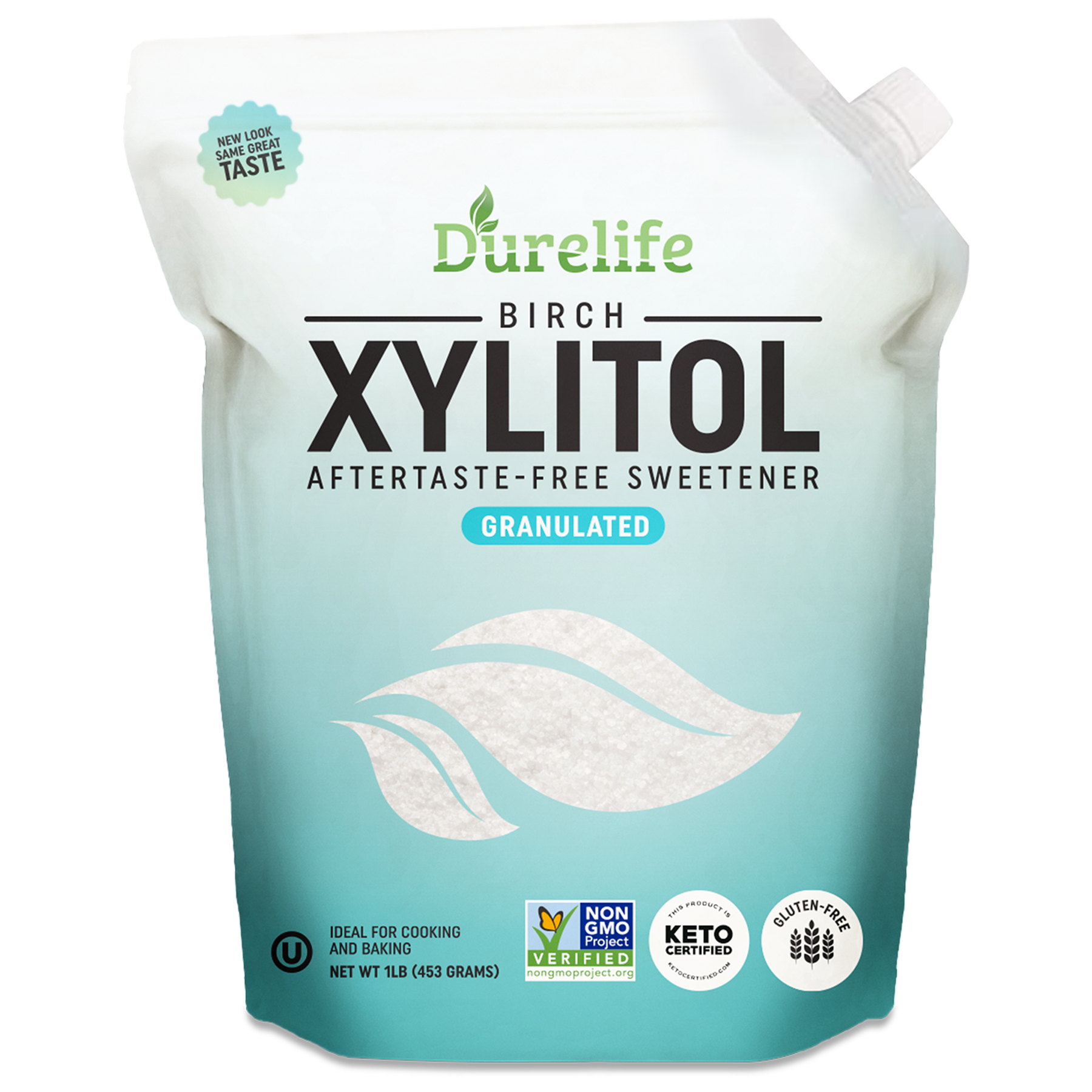 DureLife XYLITOL Sugar Substitute Made From 100% Pure Birch Xylitol NON GMO - Gluten Free - Kosher, Keto approve, Natural sugar alternative,