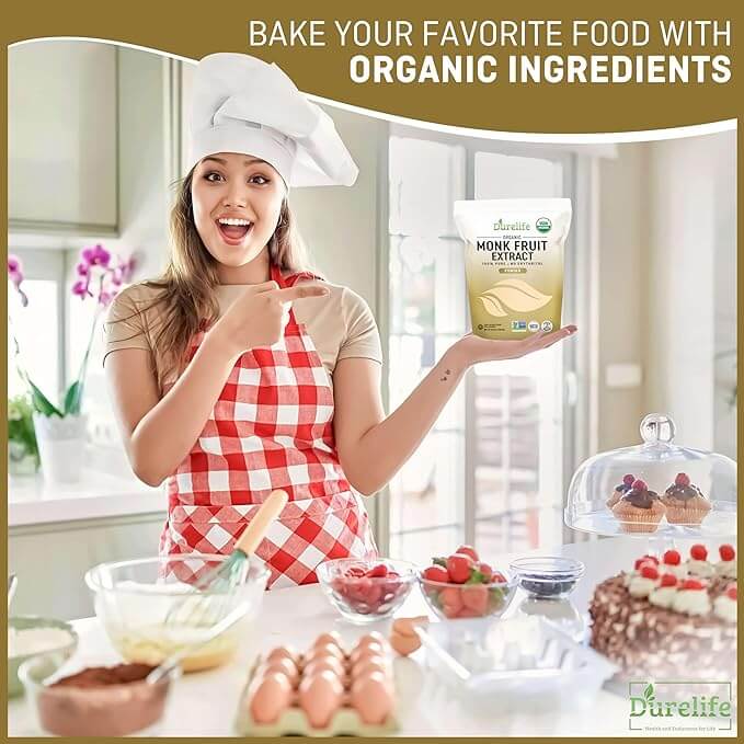 Durelife USDA Organic Certified Pure Monkfruit Extract Powder