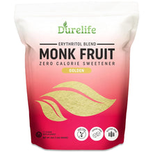Load image into Gallery viewer, Durelife Golden Monk Fruit Sweetener, 1:1 Sugar Replacement, Keto Diet Friendly, Zero Calorie Sugar Substitute, Packaging May Vary
