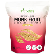 Load image into Gallery viewer, Durelife Golden Monk Fruit Sweetener, 1:1 Sugar Replacement, Keto Diet Friendly, Zero Calorie Sugar Substitute, Packaging May Vary
