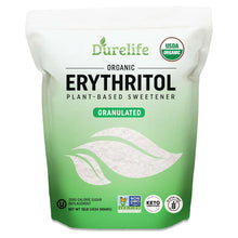 Load image into Gallery viewer, Durelife USDA organic erythritol sweetener, non gmo verified, Keto certified, No After Taste, Kosher, Zero Calorie Plant-Based Sugar Alternative

