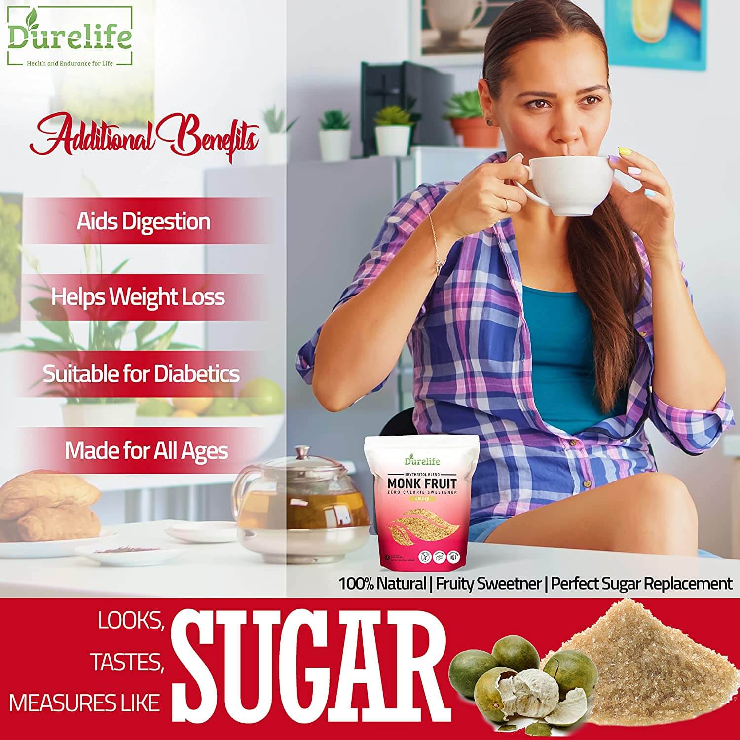 Durelife Monk Fruit Golden Sweetener